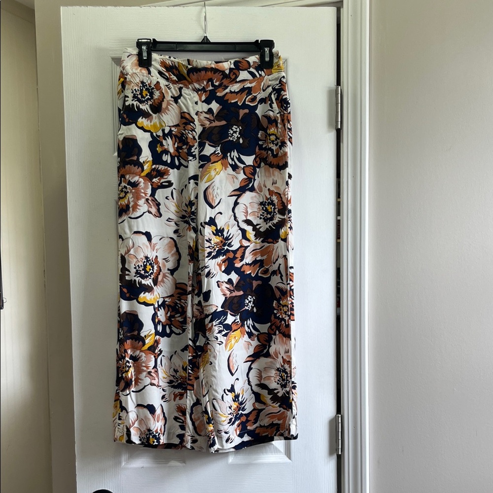 T Tahari Floral Wide Leg Pants - Multicolor